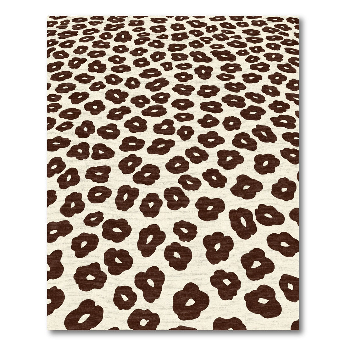 Natural Cream Brown Leopard Spots Rug