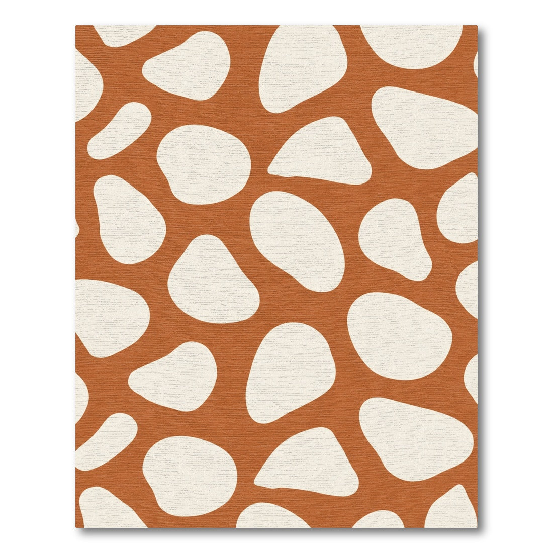 Terracotta Cream Abstract Blob Rug