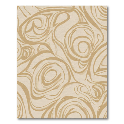 Earthy Swirl Abstract Flow Rug