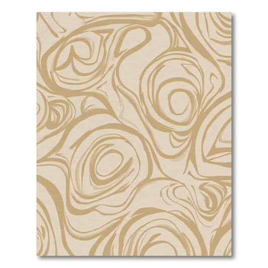 Earthy Swirl Abstract Flow Rug