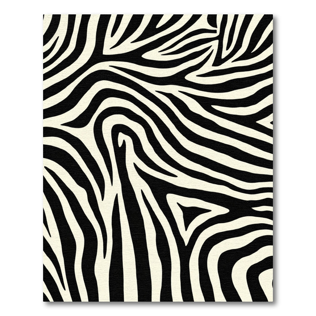 Cream Black Animalistic Stripe Texture Rug