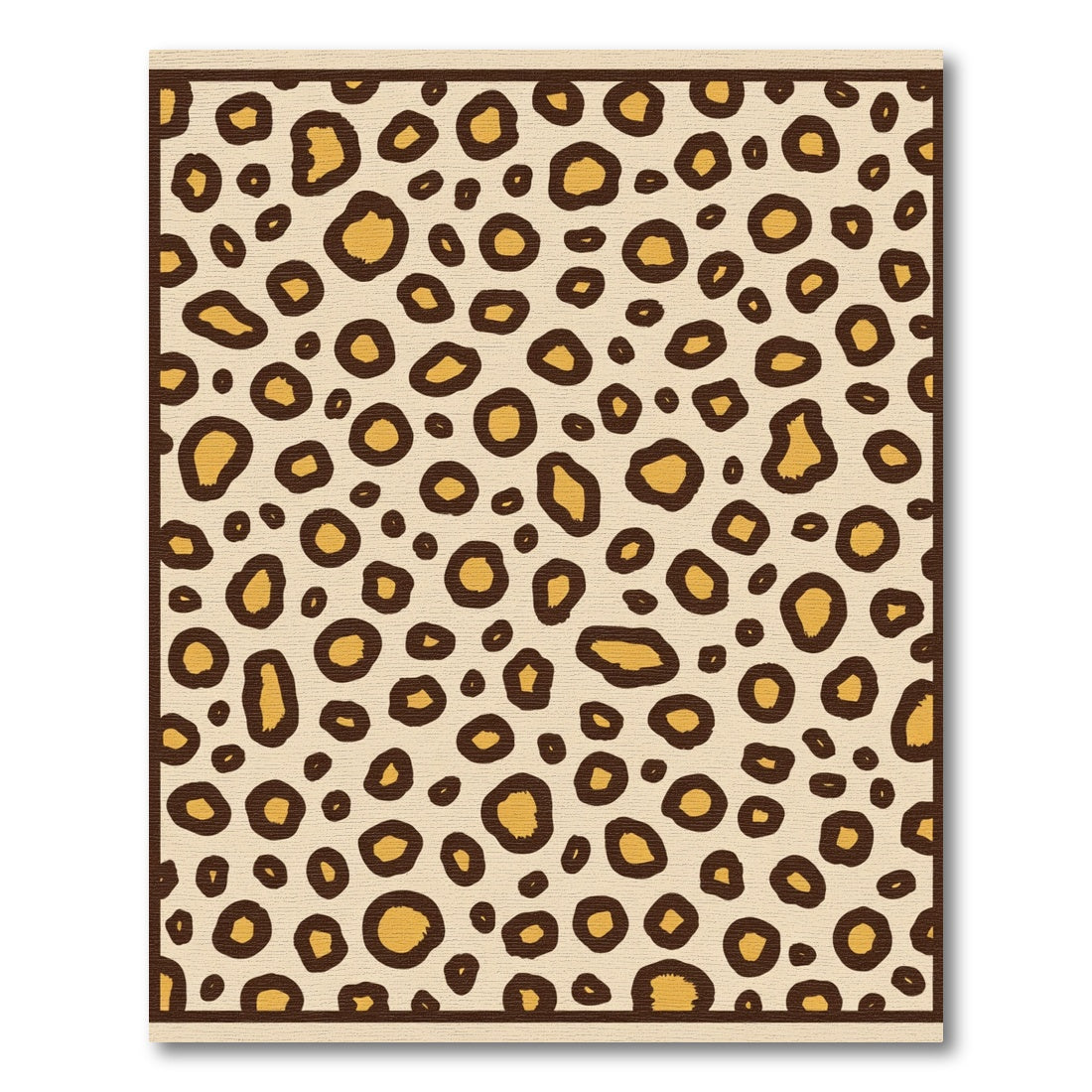 Golden Leopard Spots Texture Rug
