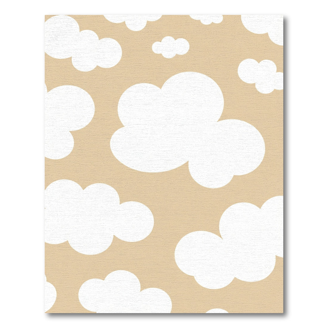 Whimsical White Clouds Sandy Beige Rug