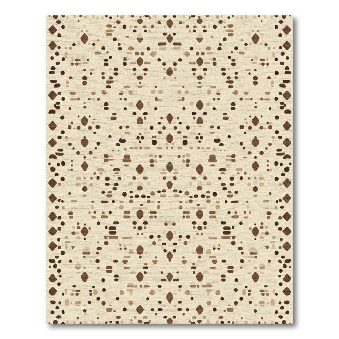 Earthy Speckled Diamond Lattice Rug