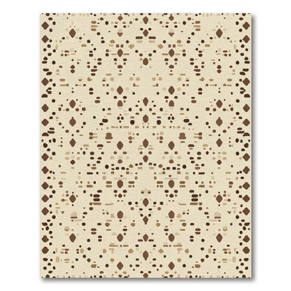 Earthy Speckled Diamond Lattice Rug