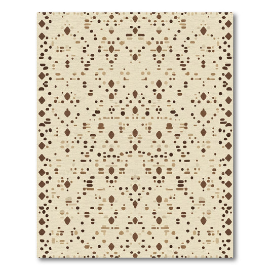 Earthy Speckled Diamond Lattice Rug