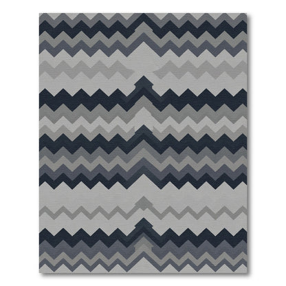 Monochromatic Chevron Wave Rug
