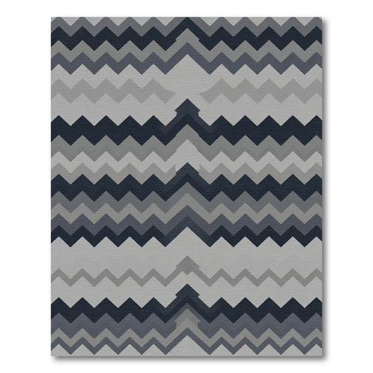 Monochromatic Chevron Wave Rug