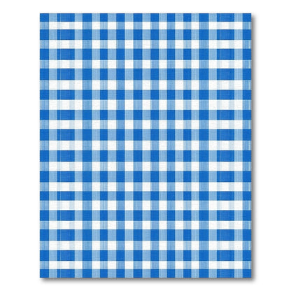 Blue and Teal Blue Checkered Gingham Area Rug