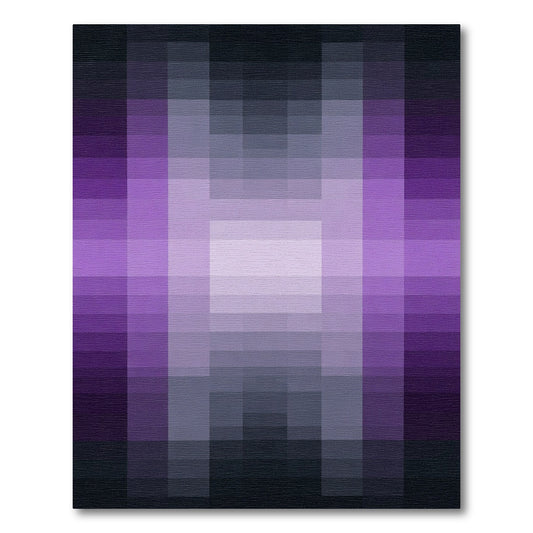 Amethyst Violet Gradient Block Rug