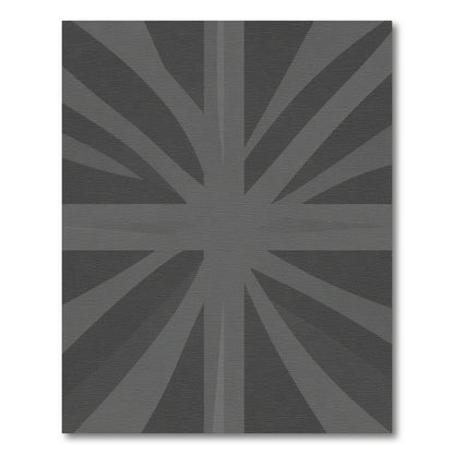 Monochromatic Rays Union Jack Rug