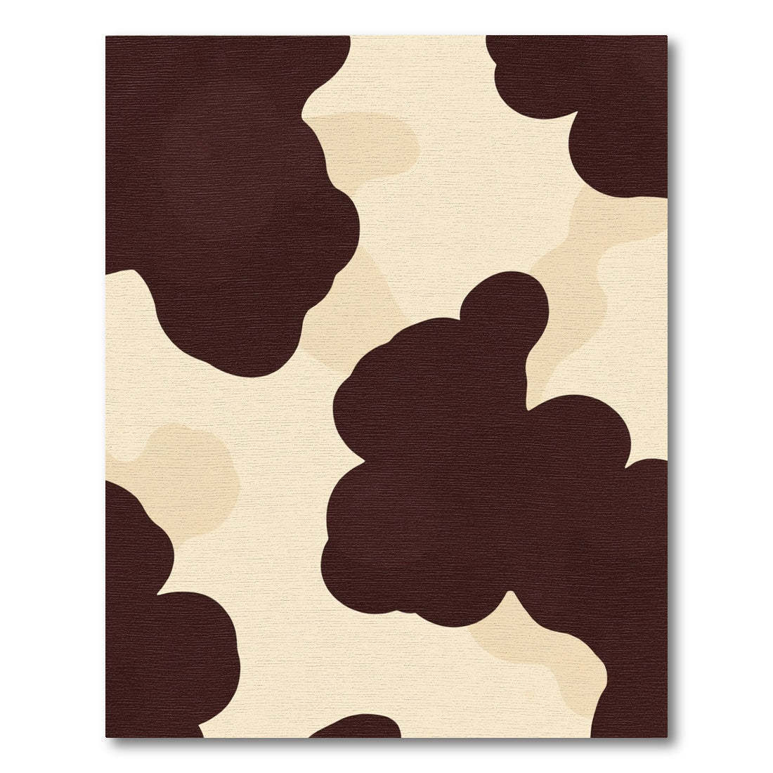 Brown Cream Abstract Splatter Rug