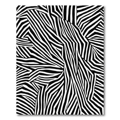 Abstract Black White Zebra Stripes Rug