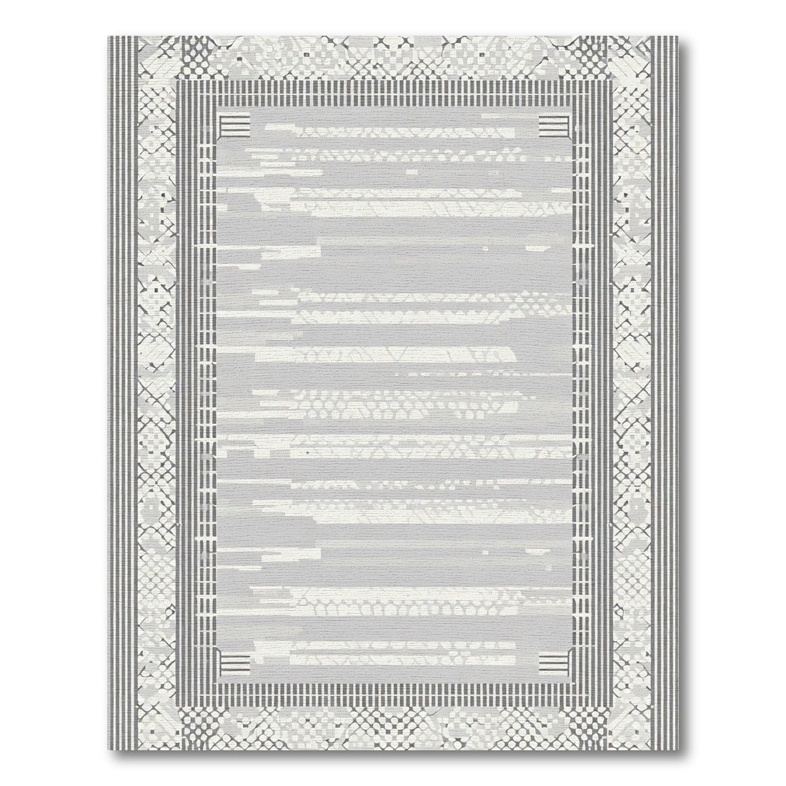 Modern Abstract Geometric Stripe Rug