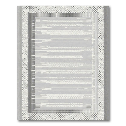 Modern Abstract Geometric Stripe Rug