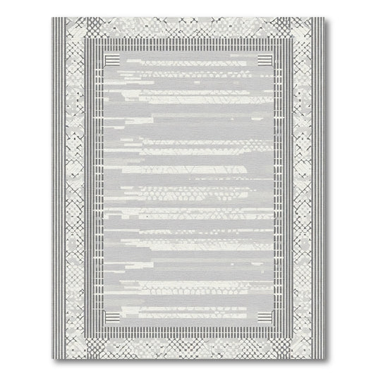 Modern Abstract Geometric Stripe Rug