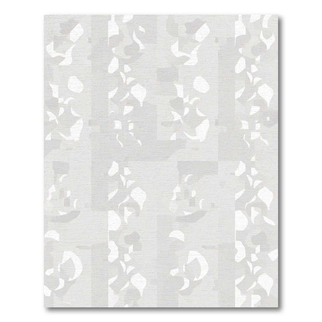 Abstract White Organic Shapes Rug