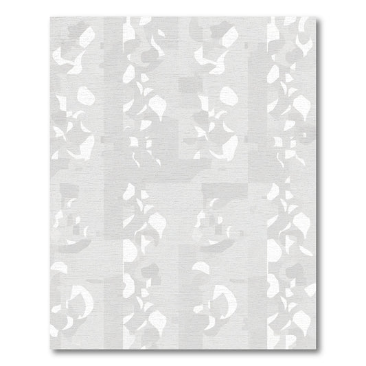 Abstract White Organic Shapes Rug