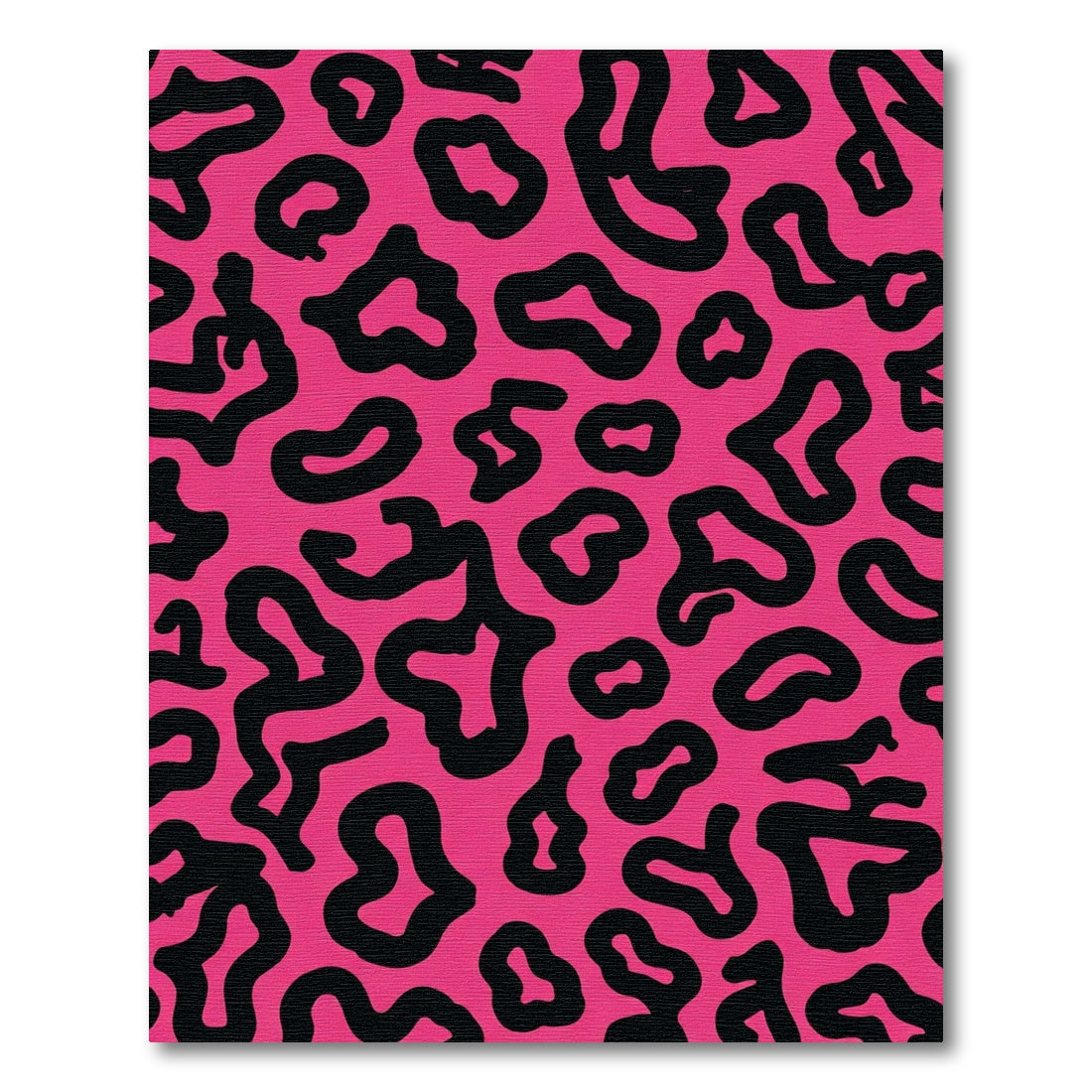 Hot Pink Black Animal Print Rug