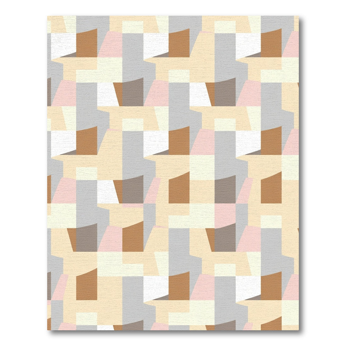 Retro Geometric Color Block Rug