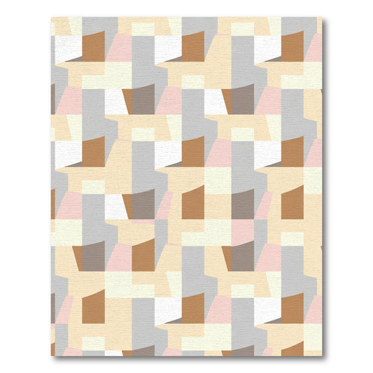 Retro Geometric Color Block Rug