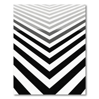 Monochromatic Chevron Angles Rug