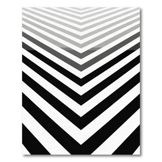 Monochromatic Chevron Angles Rug