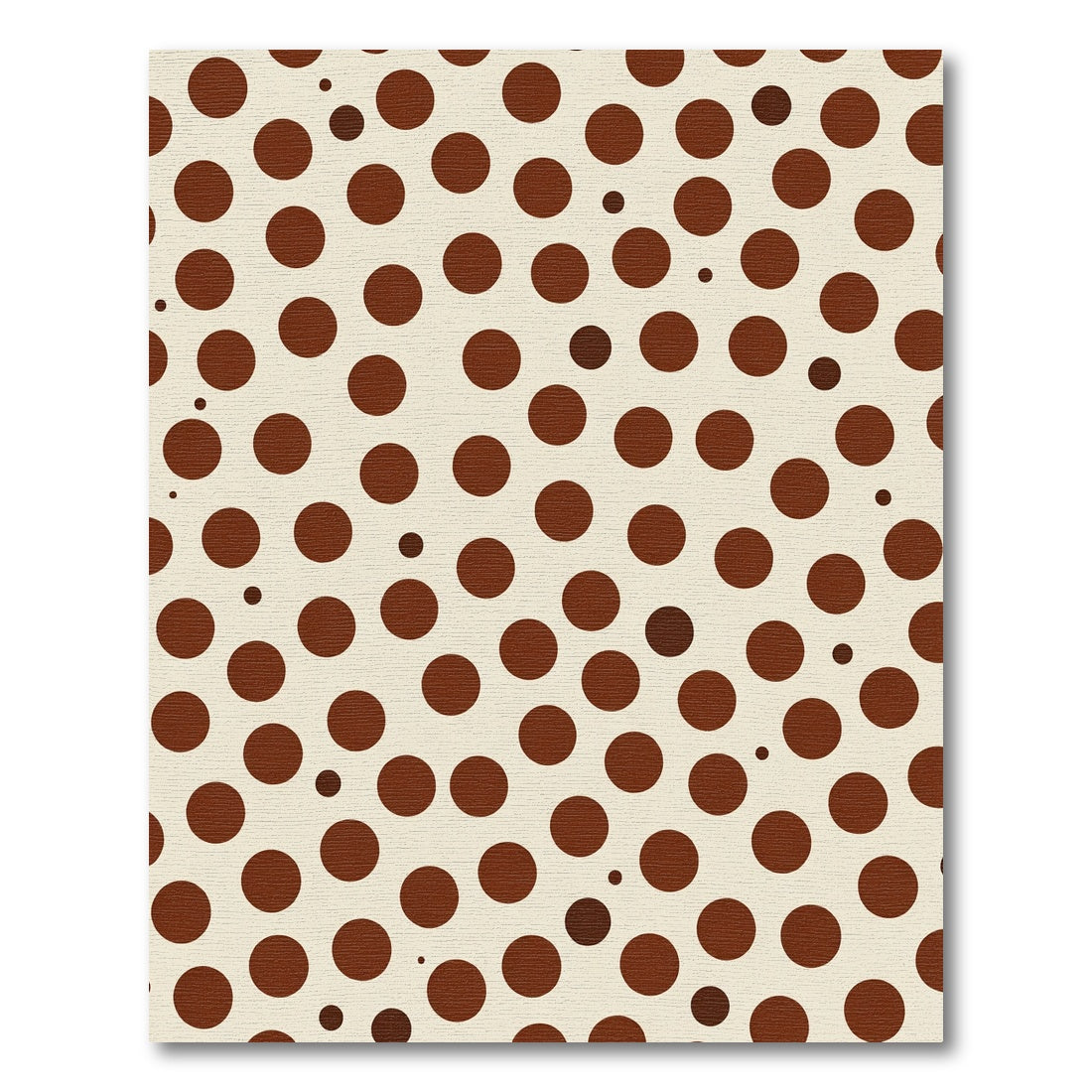 Classic Brown Polka Dot Arrangement Rug