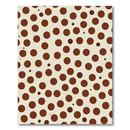Classic Brown Polka Dot Arrangement Rug