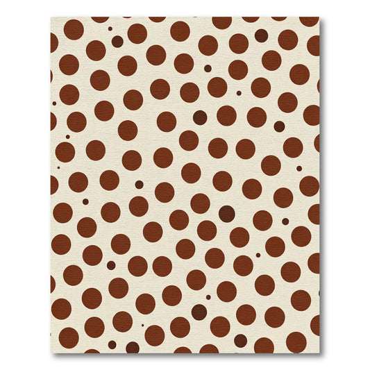 Classic Brown Polka Dot Arrangement Rug