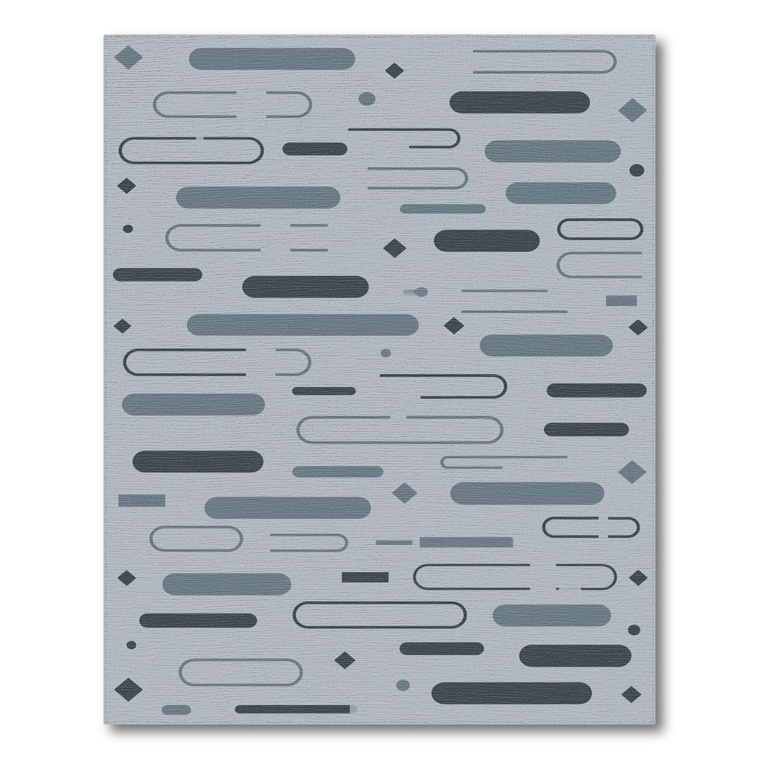 Grey Geometric Abstract Area Rug