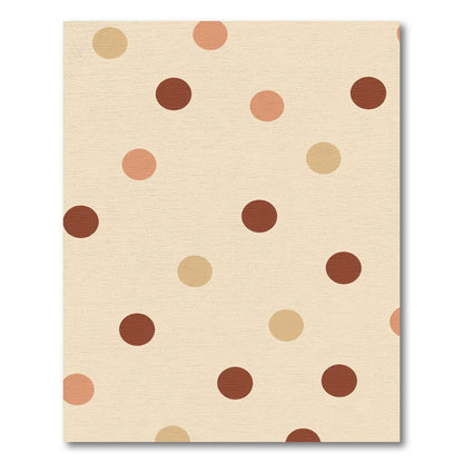 Neutral Earth Tone Polka Dot Spot Rug