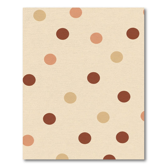 Neutral Earth Tone Polka Dot Spot Rug