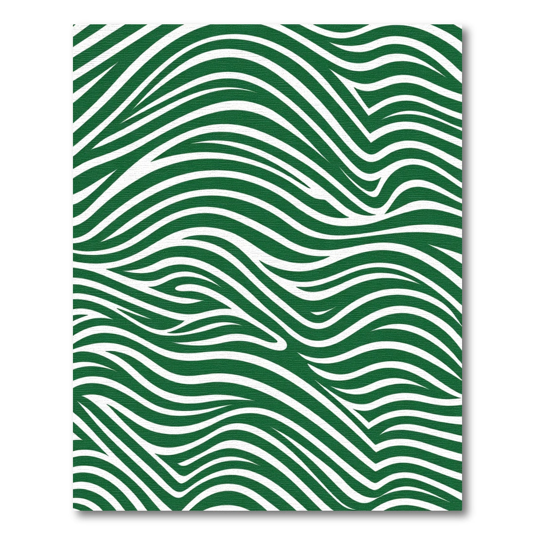 Emerald Green Abstract Wavy Stripes Rug