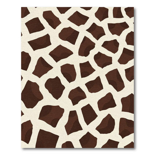Brown White Abstract Animal Spots Rug