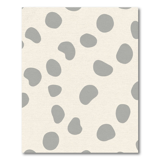 Cream Gray Blob Scatter Rug