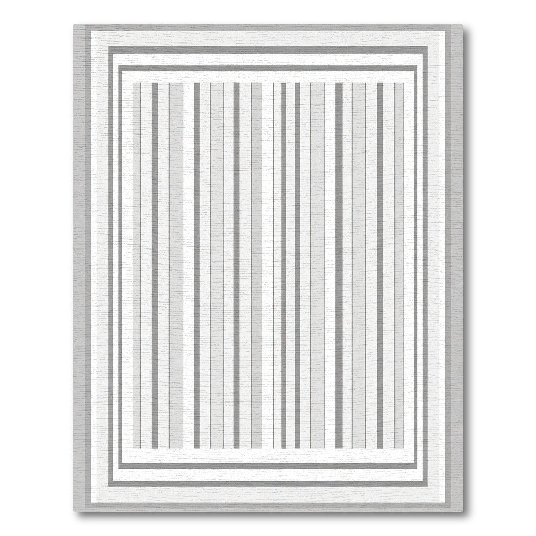 Modern Gray Tone Vertical Stripe Rug