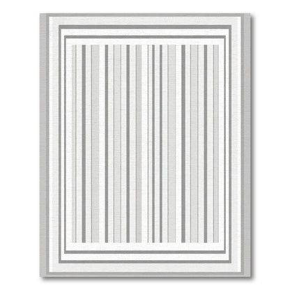 Modern Gray Tone Vertical Stripe Rug