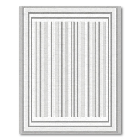 Modern Gray Tone Vertical Stripe Rug