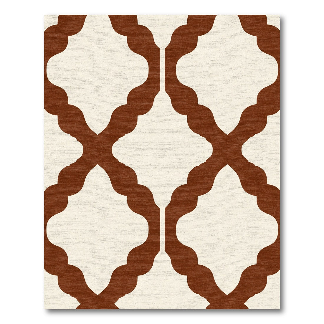 Classic Ochre Quatrefoil Lattice Rug