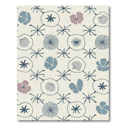 Whimsical Floral Vine Motif Rug