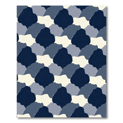 Navy Blue Organic Mountain Range Rug