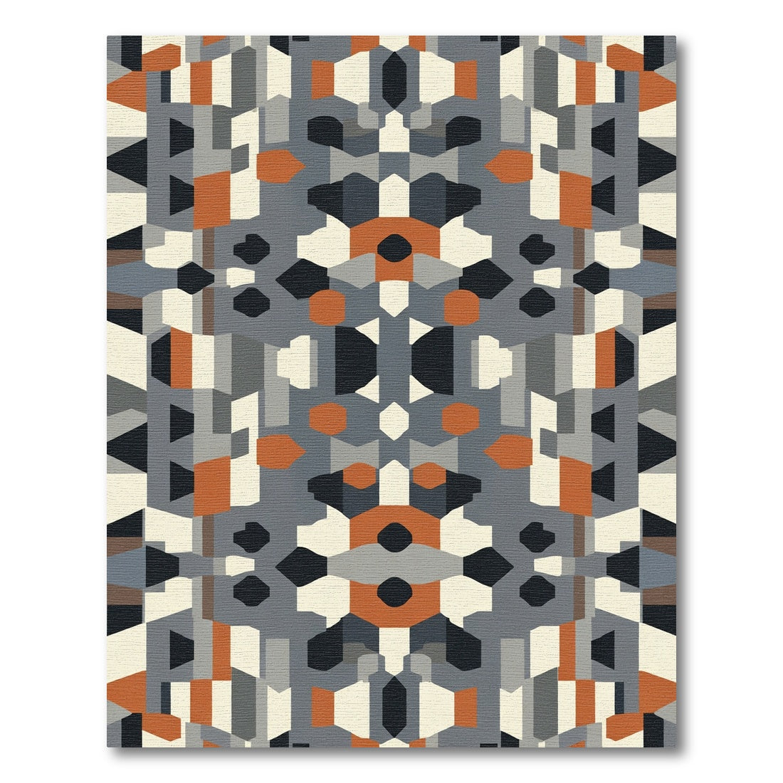 Geometric Abstract Mid Century Modern Rug