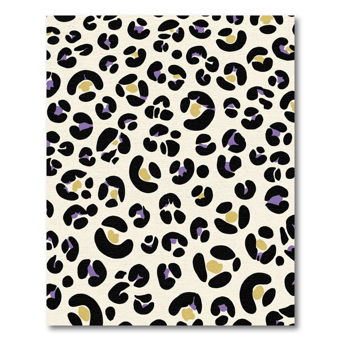 Cream Black Purple Gold Spots Rug