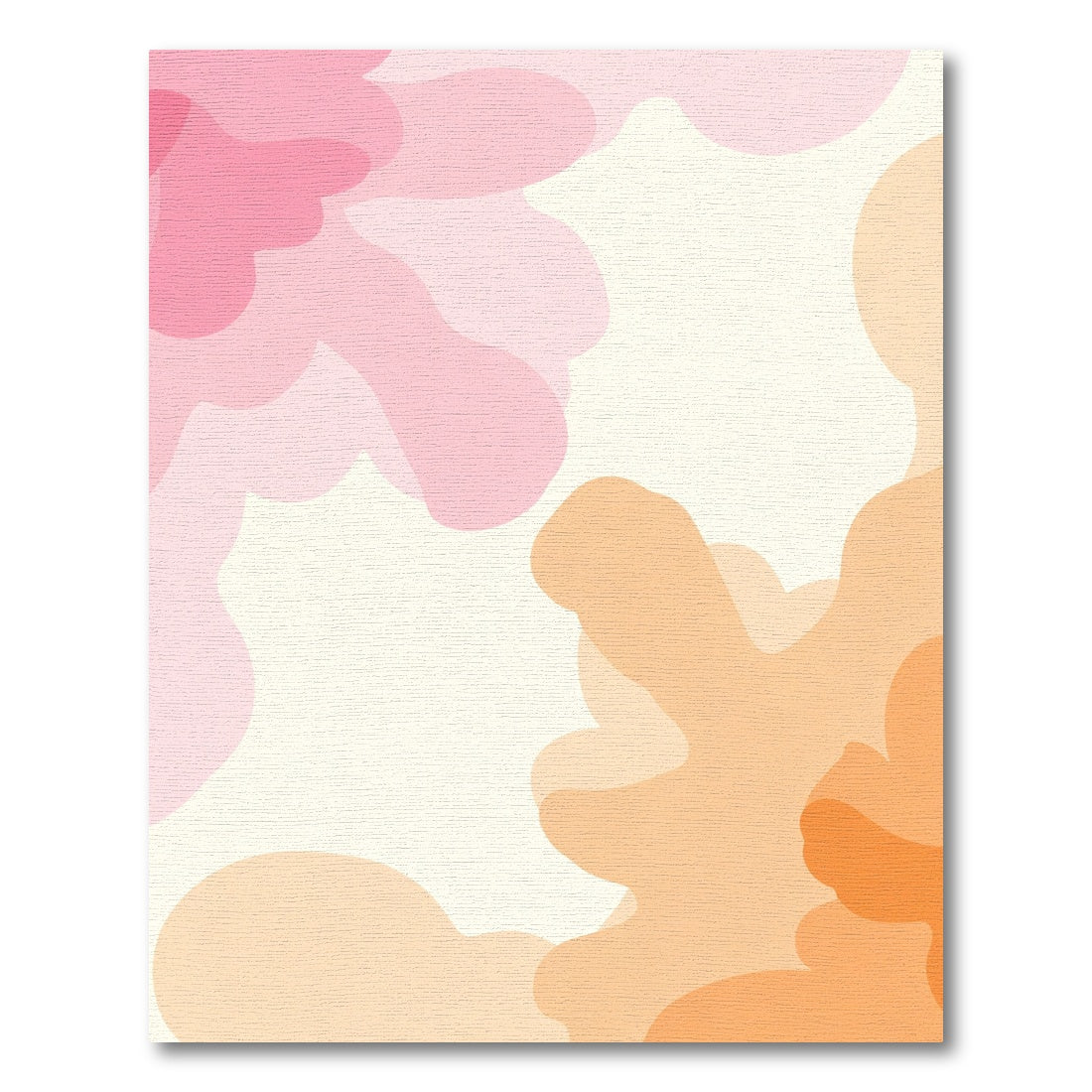 Soft Peach Pink Cloudscape Abstract Rug