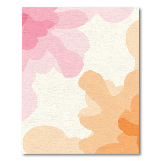 Soft Peach Pink Cloudscape Abstract Rug