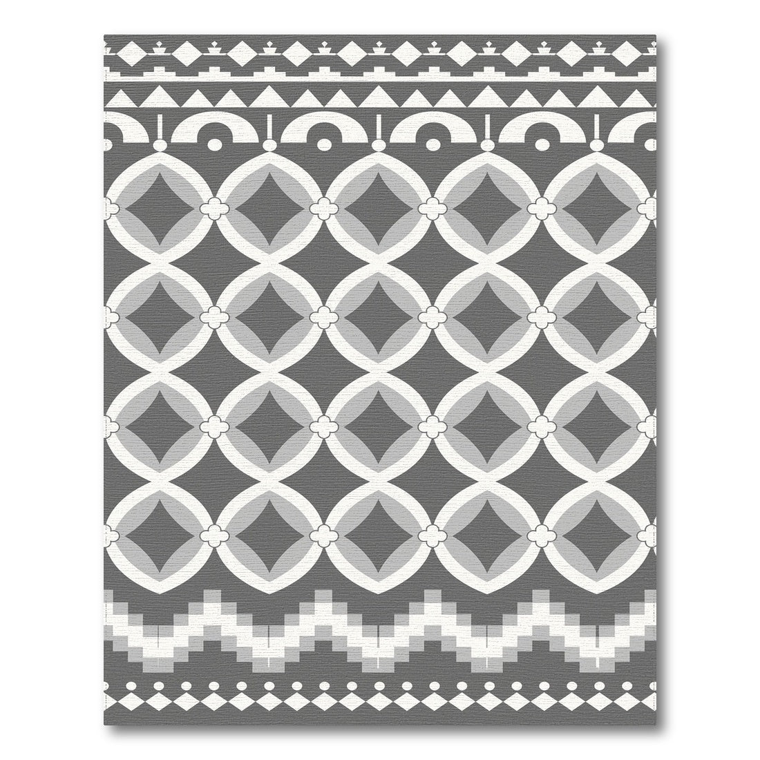 Grey Geometric Lattice Area Rug