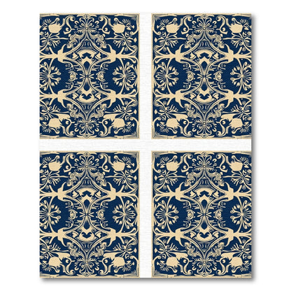 Tuscan Navy Golden Archway Medallion Rug