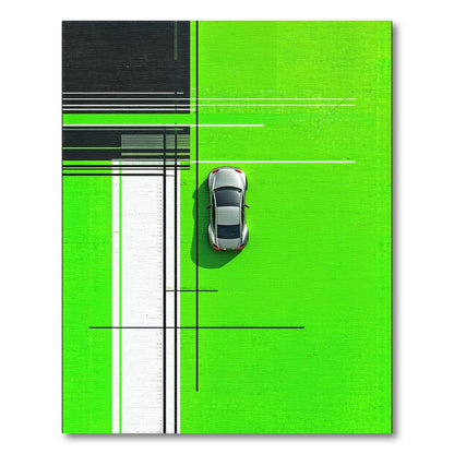 Bold Green Geometric Area Rug