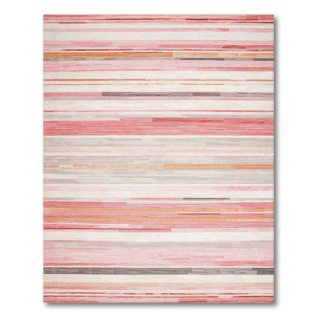 Blush Pink Striped Abstract Area Rug